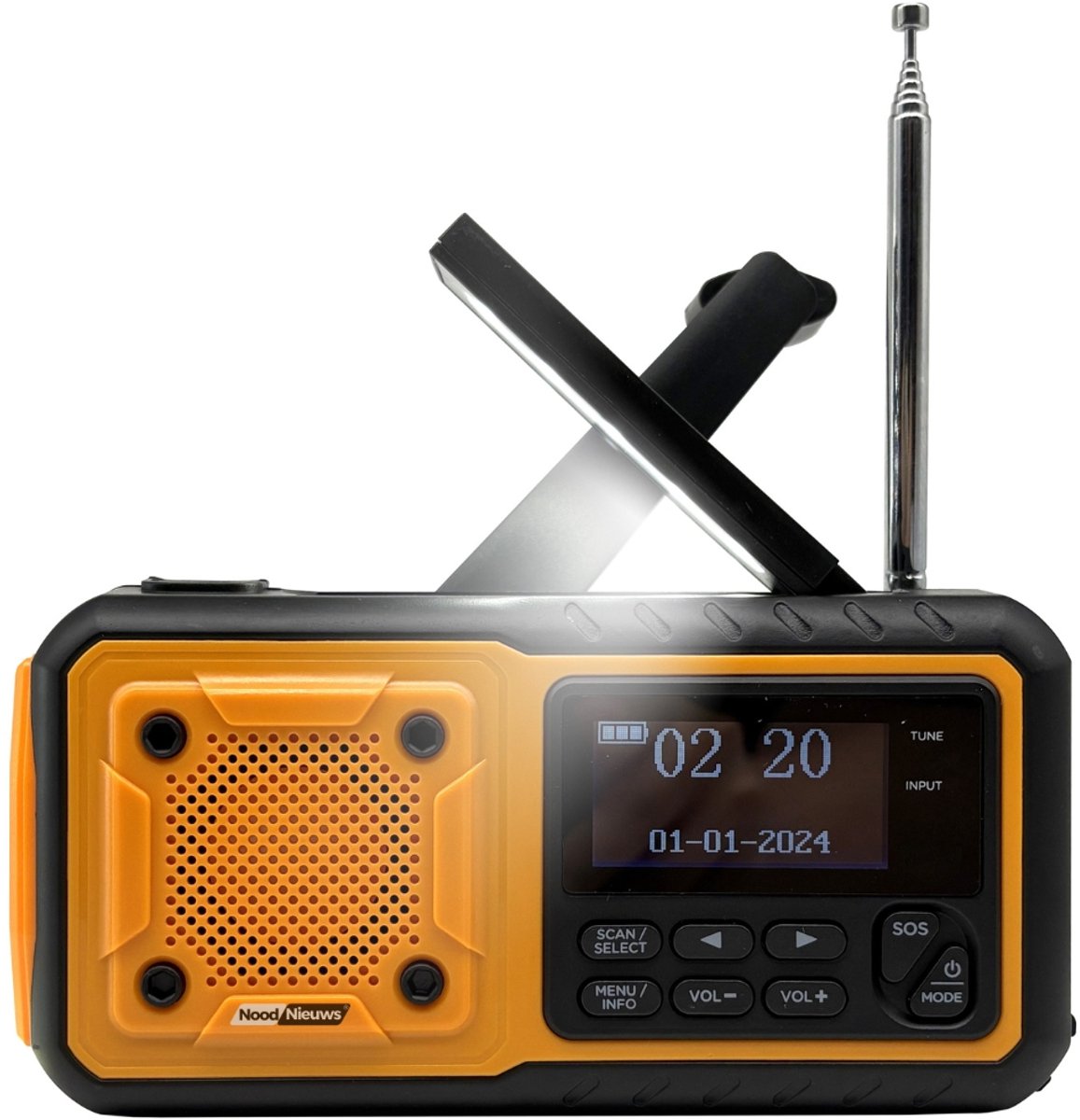 NoodNieuws Noodradio – AM/FM/SW – Zonnepaneel – 4000mAh Powerbank