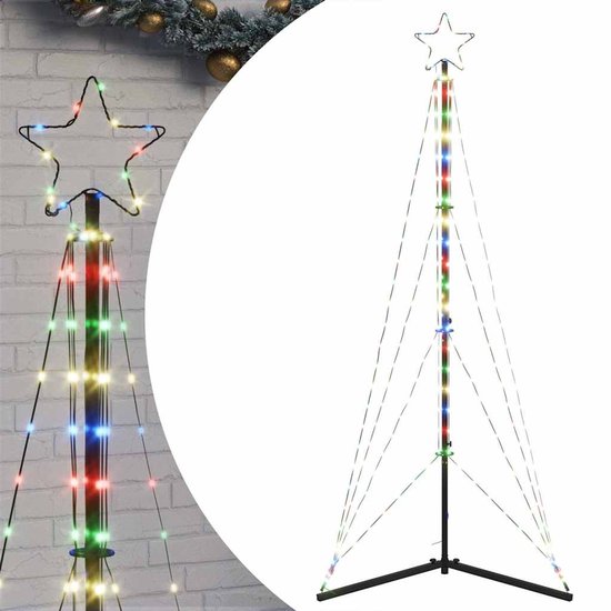 Vidaxl -led-kerstboom -wit -180 Cm -metaal