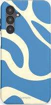 Casetastic hoesje geschikt voor Samsung Galaxy A16 - Dubbellaagse bescherming - Lichtblauwe water vlekken - Fashion Case - Lavendel Crème Lichtblauw