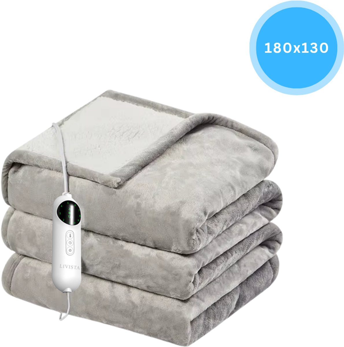 Livista Elektrische Deken 1 Persoon 10 Warmtestanden 180x130 cm - Livista - €34,19