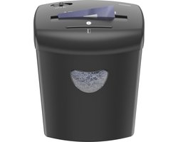 Papierversnipperaar P4 Cross Cut - Papiervernietiger Voor Thuis & Kantoor - 21 Liter - 10 Vellen - Vernietigt ook CD's & Pasjes - Zwart
