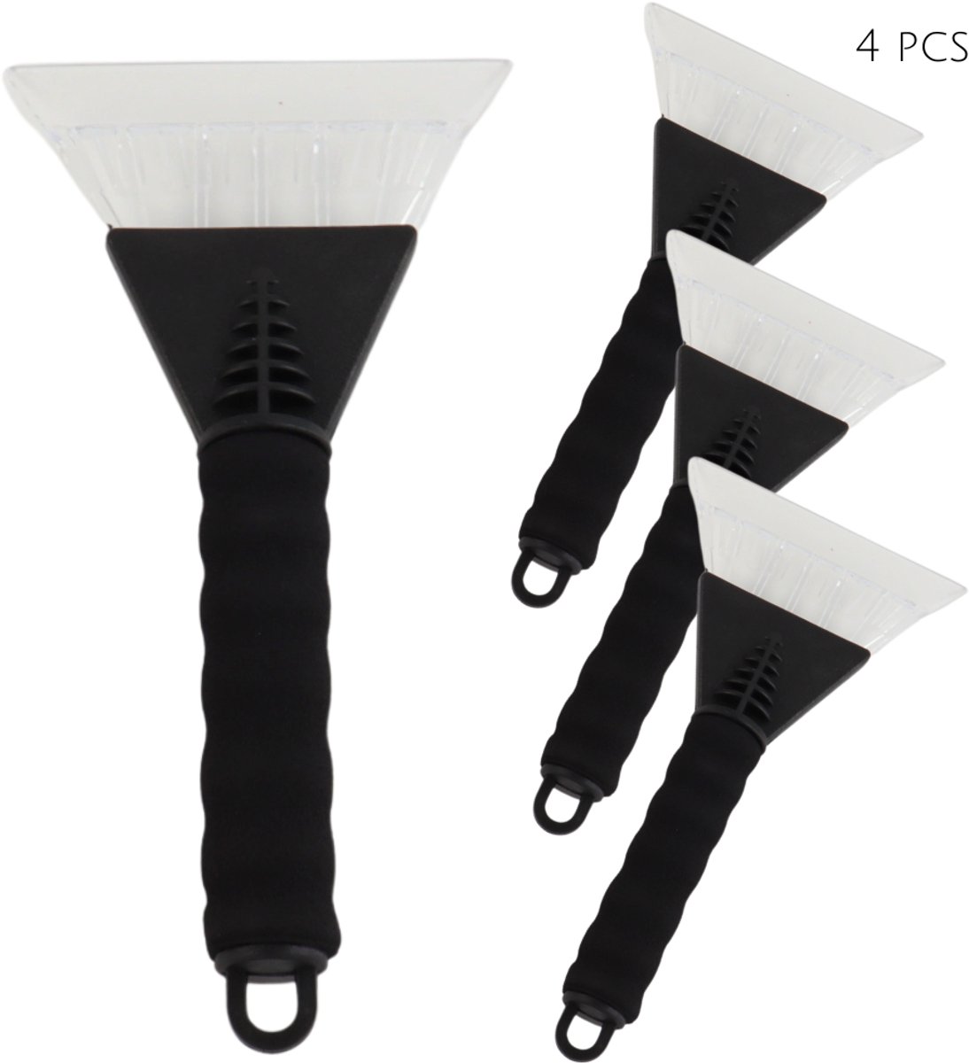 HIXA IJskrabber - Set van 4 - met warm handvat - Auto - Ruitenkrabber - Krabber - Autokrabber - Ijs - Sneeuw - Winter