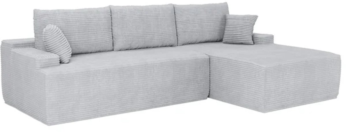 Coredo Bank - Corduroy bekleding - Rechts - Lichtgrijs