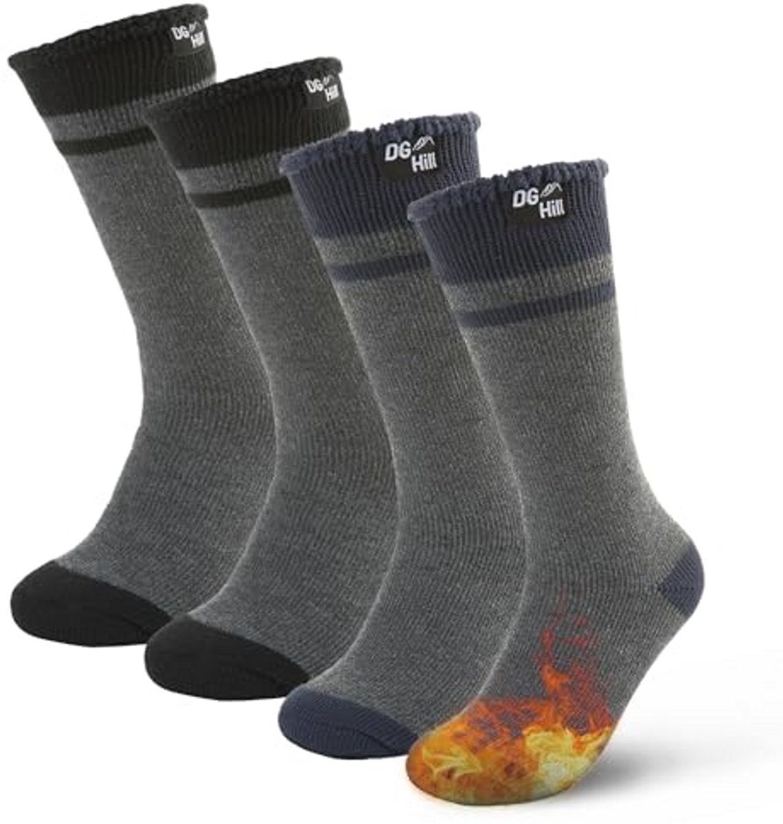Thermische Wintersokken voor Heren en Dames - Geïsoleerde Verwarmde Sokken voor Koud Weer (2 of 4 Stuks)