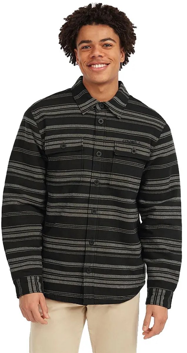 O´neill Must-have Fleece Lined Overhemd Met Lange Mouwen XL Man Zwart