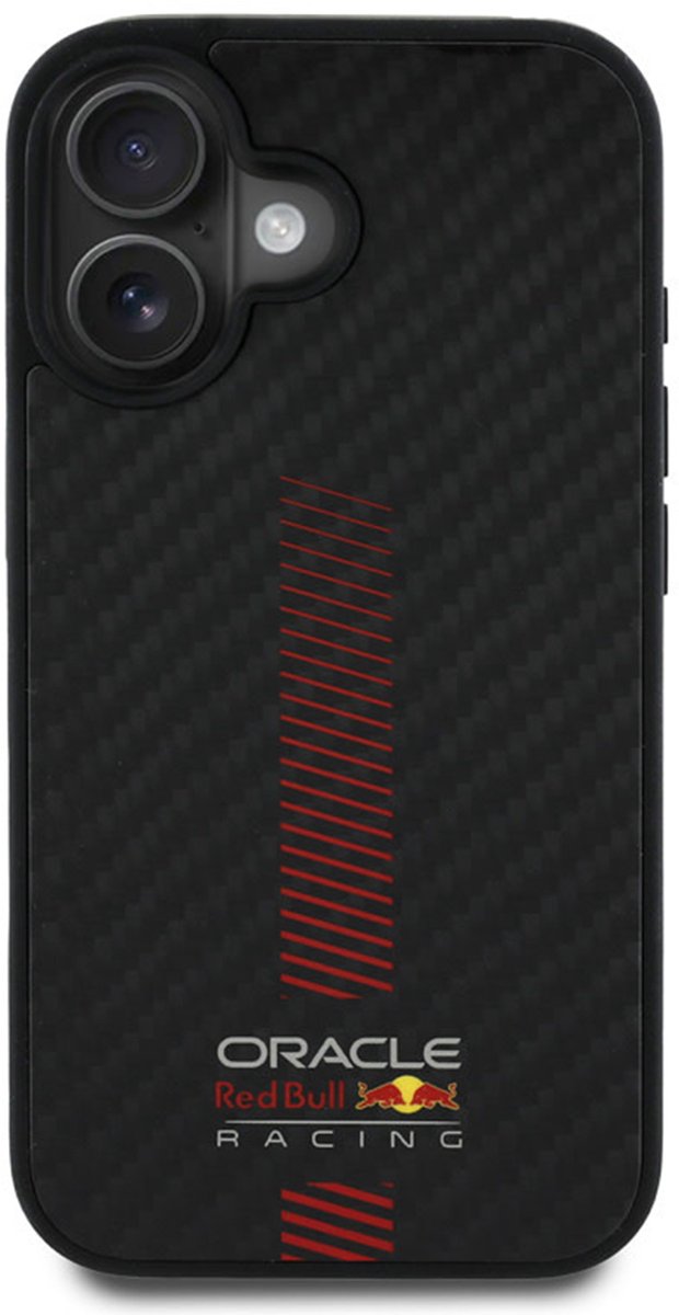 Red Bull Racing iPhone 16 Backcover hoesje Magsafe - Carbon Fiber - Powerbar - Zwart van Red Bull Racing — afbeelding 3