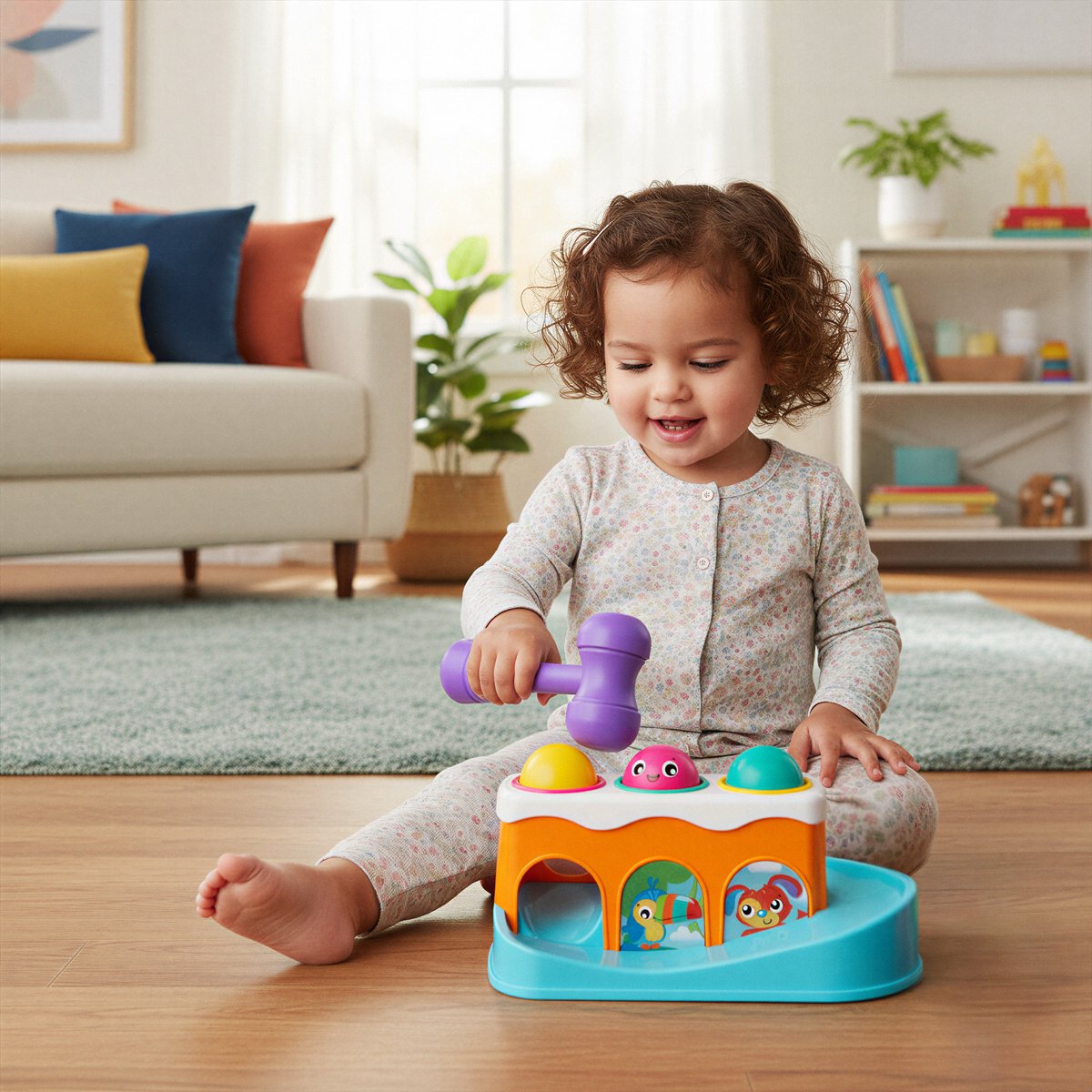 Playgro Bop 'N Roll Ramp - Activity-center - Baby Speelgoed met hamer - Baby speelgoed - Interactief speelgoed Baby - Educatief speelgoed - Kraam Cadeau- Speelgoed Baby — afbeelding 9