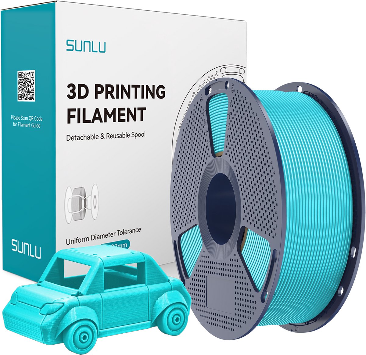 Sunlu PETG 3D Filament 1.75mm 1kg Hemels Blauw