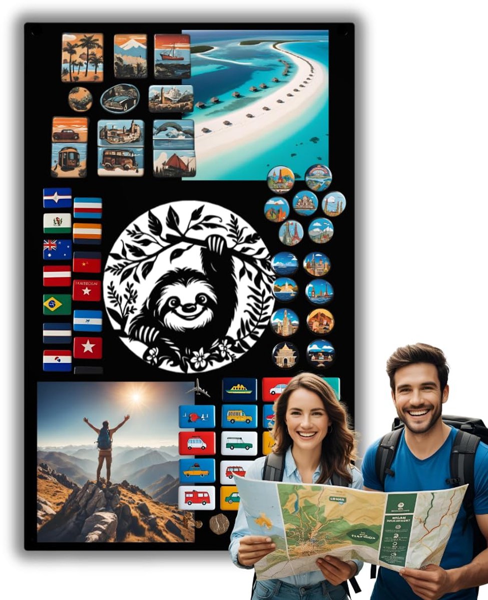 Anwicar Rechthoekige Magneet Bord - Magnetisch memobord - Magnetisch prikbord - Wit - 30x50 cm