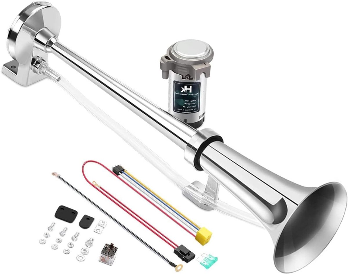 VIN® Luchthoorn - Luchthoorn 12 Volt - Toeter - Luchthoorn Met Compressor - Scheepshoorn - Persluchthoorn – Gastoeter - Claxon - 150 db - Voor Auto, Vrachtwagen, Trein, Boot Etc