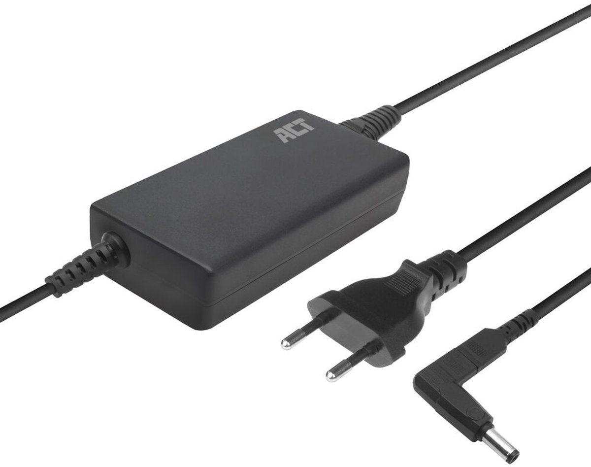 ACT Compacte Laptoplader 65W - Voor Laptops tot 15,6" AC2055