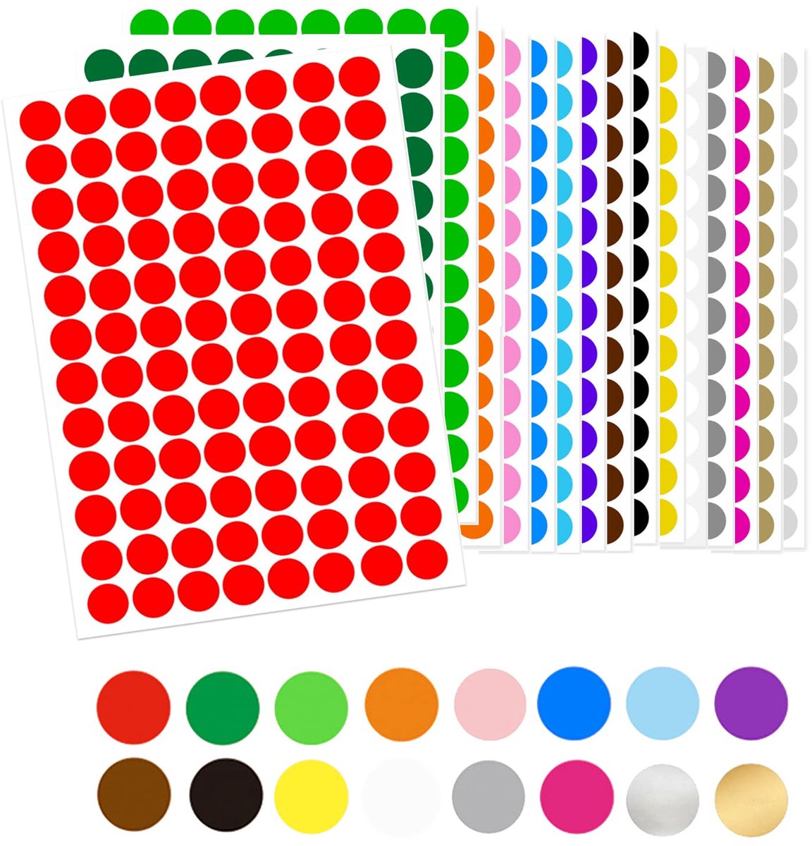 IMPERATORIS® Stickers Kinderen voor Jongens en Meisjes en Computer, Laptop, Telefoon, Kalenders - 1536 Stuks