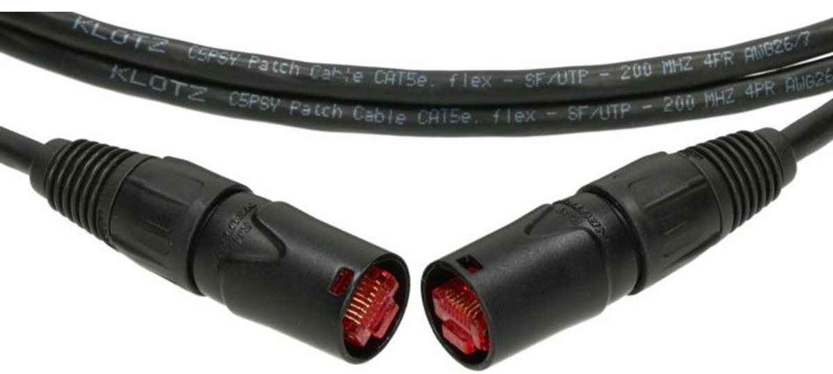 Klotz CP5EE1Y010 patch kabel met CAT5e etherCON RJ45 10m