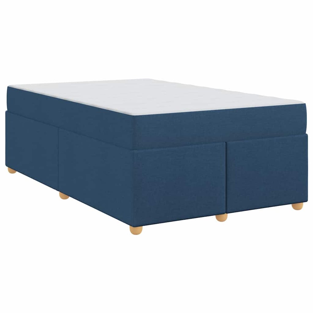 Tweepersoonsbed | Dubbelbed | Volwassenenbed | Bedframe met matras Blauw 120 x 190 cm Stof