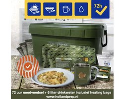 Noodvoedsel + water | 72 uur | inclusief heating bag geen vuur nodig of electra nodig | noodrantsoen |