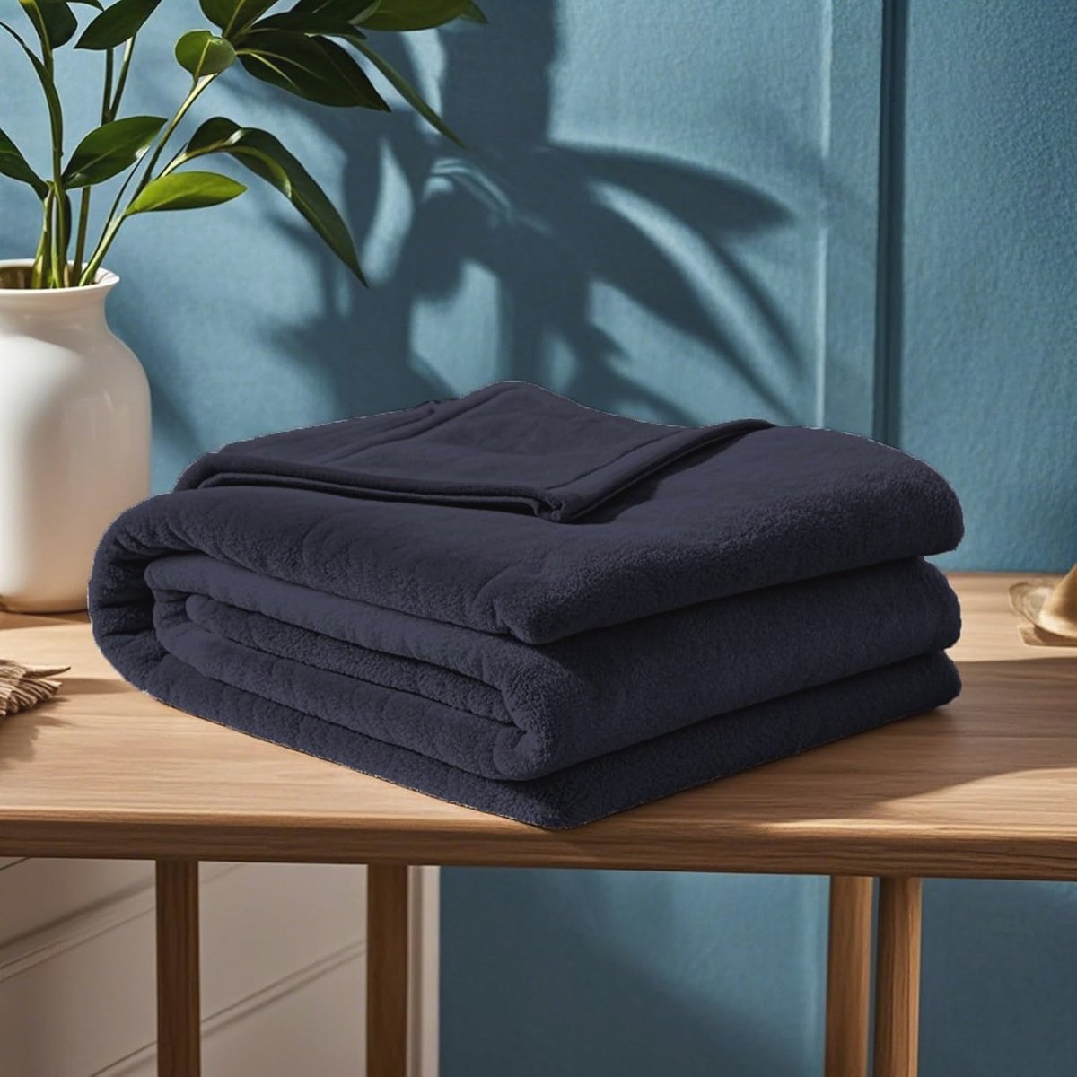 Warme Fleece Deken 170 x 200 cm voor Slaapkamer, Bank en Reizen - Donkergrijs