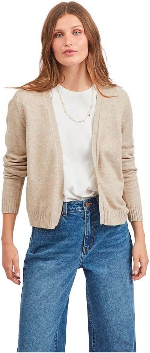 Dames L/S Knit Cardigan Vest