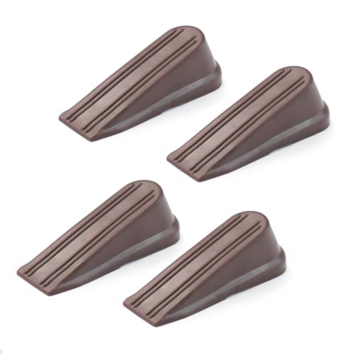 Rubberen Deurstopper - Set van 4, Schokabsorberend, Geluiddempende Bescherming voor Meubilair en Muren