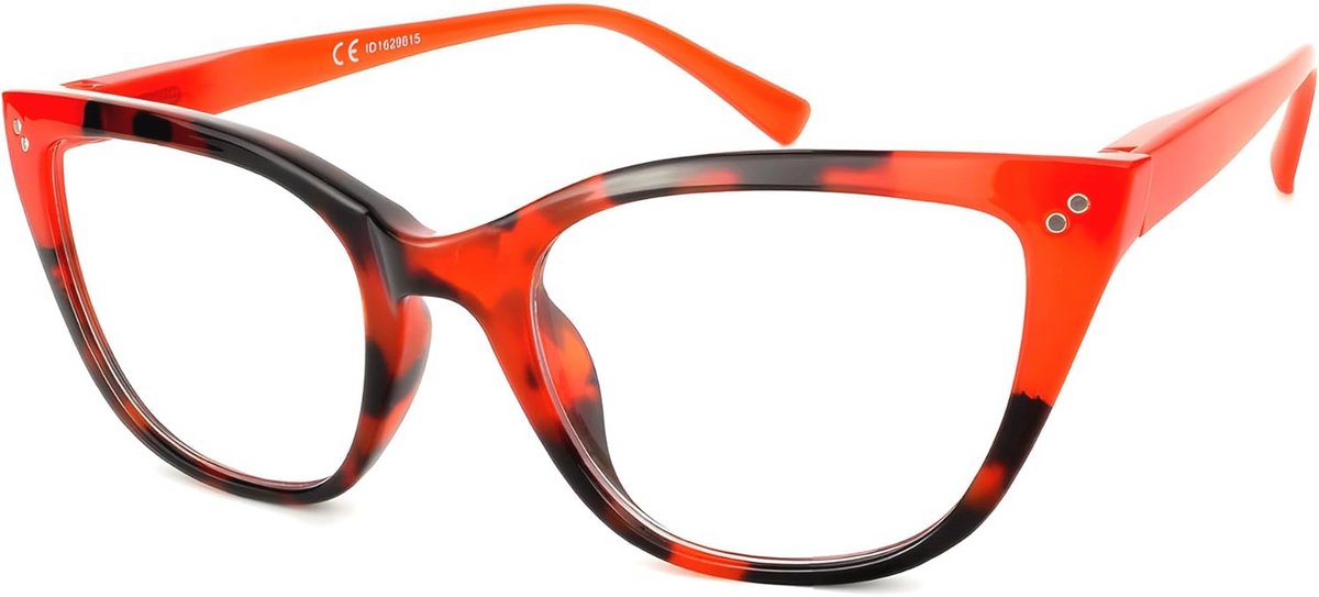 Vrouwelijke Leesbril met Cat Eye Frame en Lenteloze Scharnieren