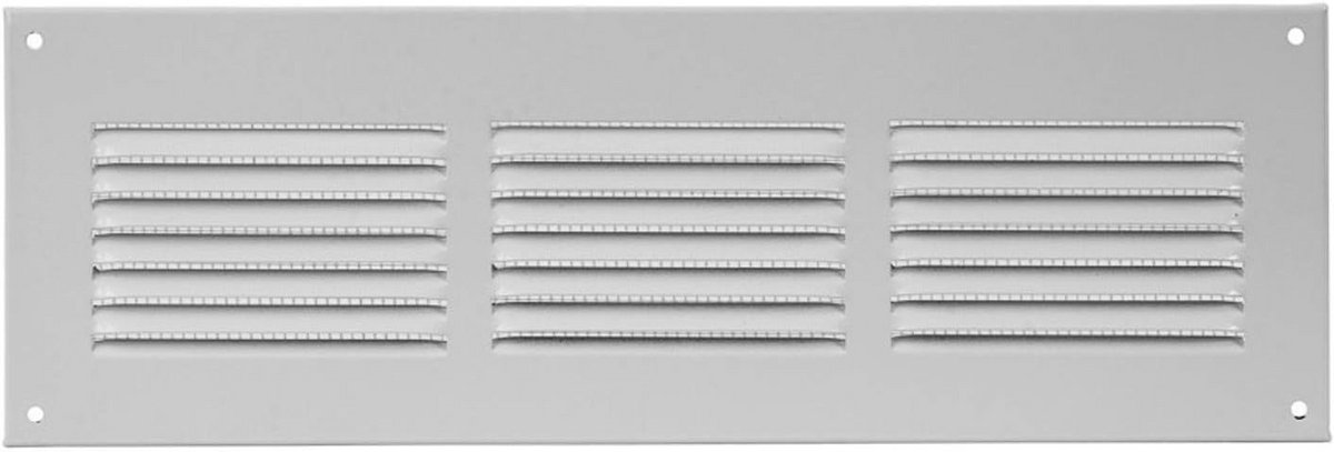 Ventilatierooster Met Insectenbescherming - 300 mm x 100 mm Wit