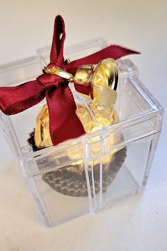 12 pralines Ferrero Rocher dans une boîte en plastique, chocolat de Noël