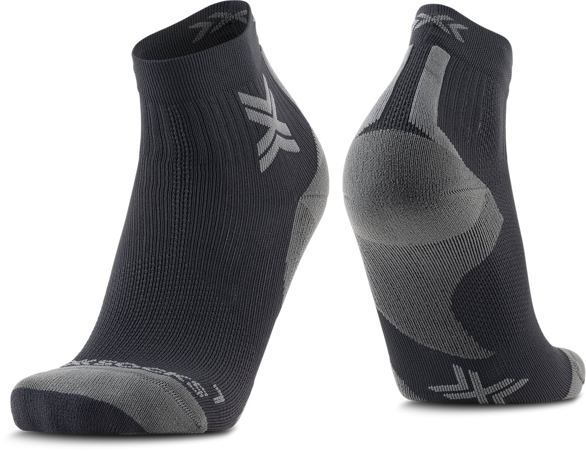 X-Socks Run Discover Ankle Hardloopsokken Neolime/X 39-41 Zwart
