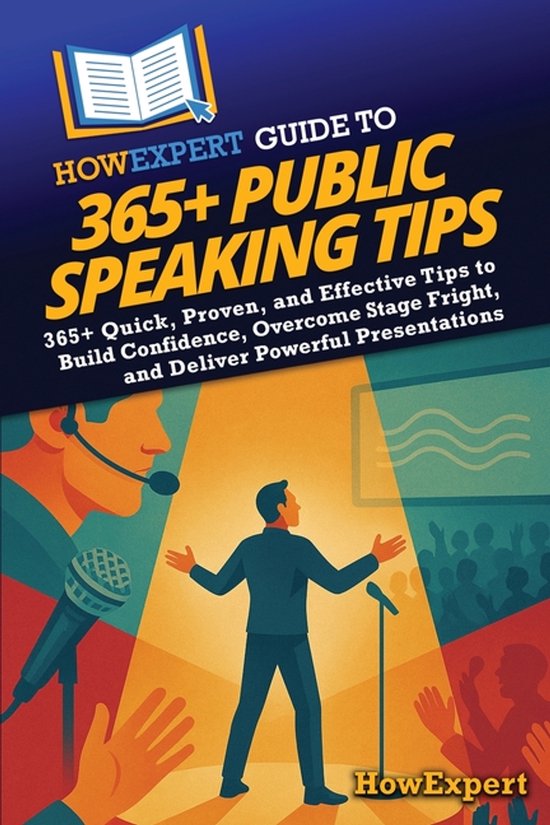 HowExpert Guide to 365+ Public Speaking Tips - cover