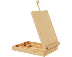 Schildersezels - Tafel-ezel - Kleine ezel - Tafel-ezelkist - Houten Ezel - Opvouwbaar - 1 Lade - voor Schilderen, Schetsen - Premium Kwaliteit - Extreem Stabiel - 27x41,5x74,5 cm