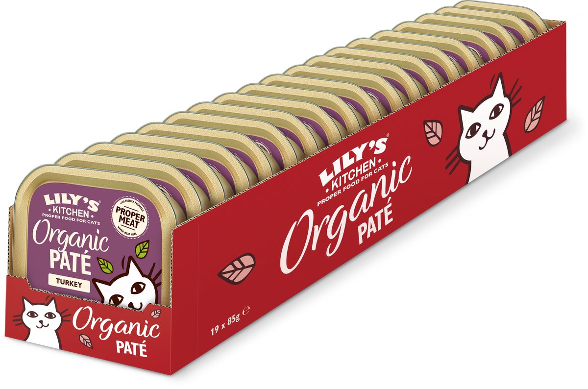 Lily's Kitchen Lily's Kitchen - Kattenvoer - Natvoer - Biologische Kalkoenpaté - 19 x 85 g