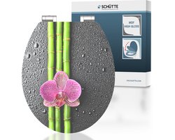 SCHÜTTE WC-Bril 80521 ASIA - High Gloss - MDF-Hout - Soft Close - Verchroomde Scharnieren - Belastbaar tot 175 kg - Decor - 1-zijdige Print