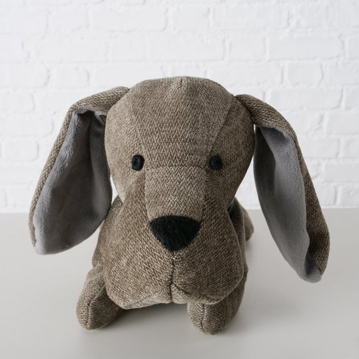 Boltze - Deurstopper - Hond - Bruin - Knuffel - 38 x15x18cm - 1 kilo