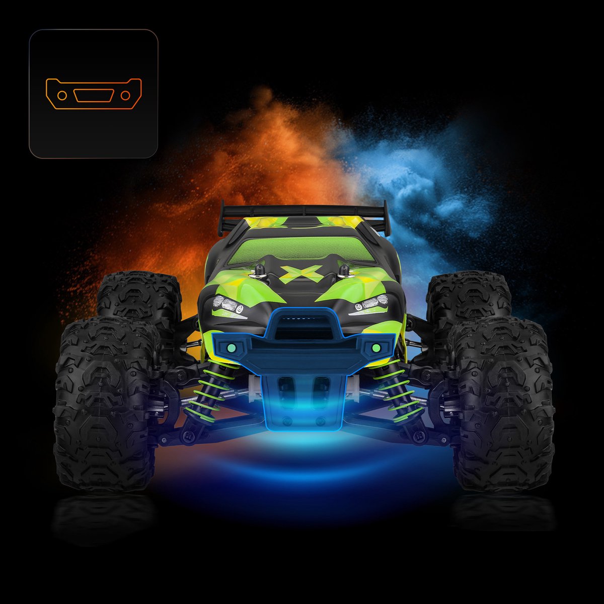 Overmax X-Monster 3.0 - RC Auto - 4x4 wielaandrijving - Schaal 1:18 - 30km/h - Bestuurbare Auto - Volwassenen & Kinderen - Afstandsbestuurbare Auto - Offroad Monstertruck — afbeelding 8