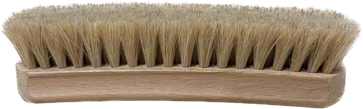 Schoenpoetsborstel – Blonde Paardenhaar Borstel – 18 cm – Massief Beukenhout – Voor Schoenpoets & Leeronderhoud – Zachte Premium Kwaliteit