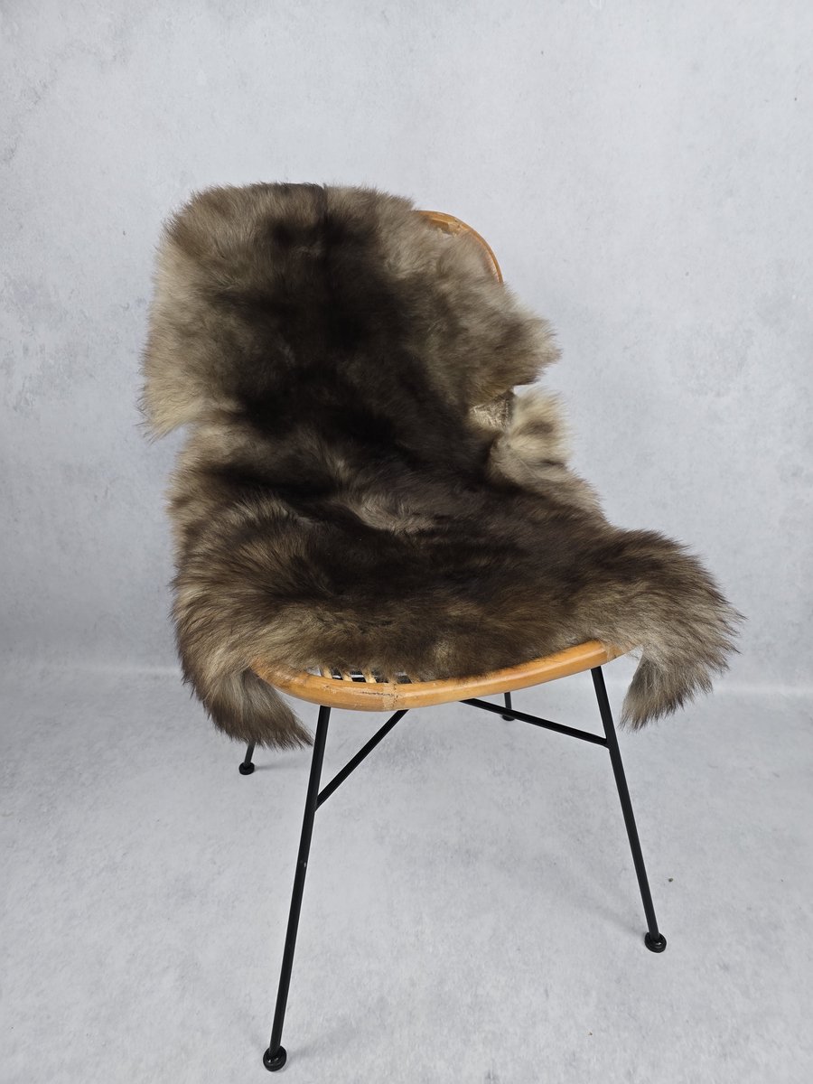 Schapenvacht Albanees – Woondecoratie – Exclusieve collectie – Bruin – 100% echt natuurlijke wollen vacht – 100x70 cm