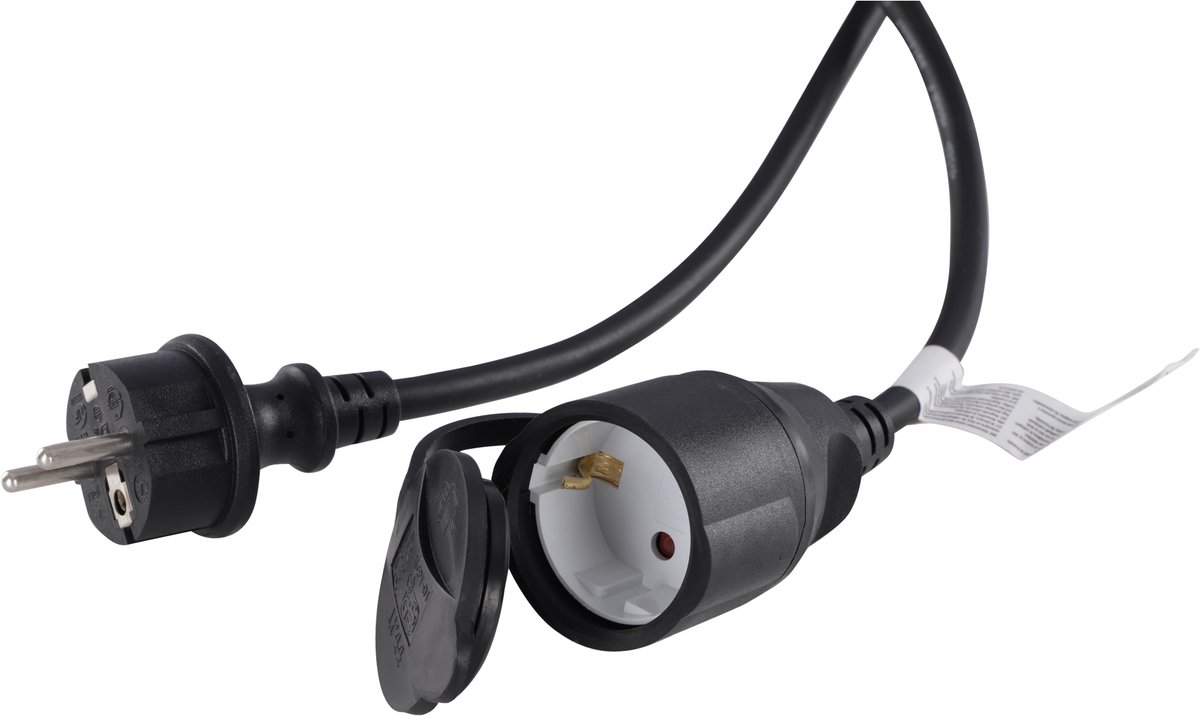 Q-Link verlengsnoer - randaarde - IP44 - H05RRF - 3 x 1.5 mmÂ² - 20 m - zwart