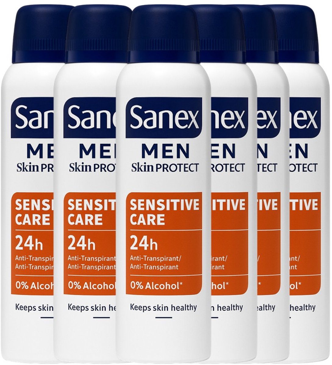 Sanex Men Skin Protect Sensitive Care – Anti-Transpirant Spray – 150 ml – 6-Pack