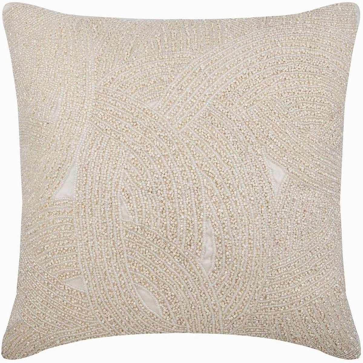 Decoratieve Kussens 45 x 45cm van Kunstzijden in Moderne Abstracte Stijl - Ivory
