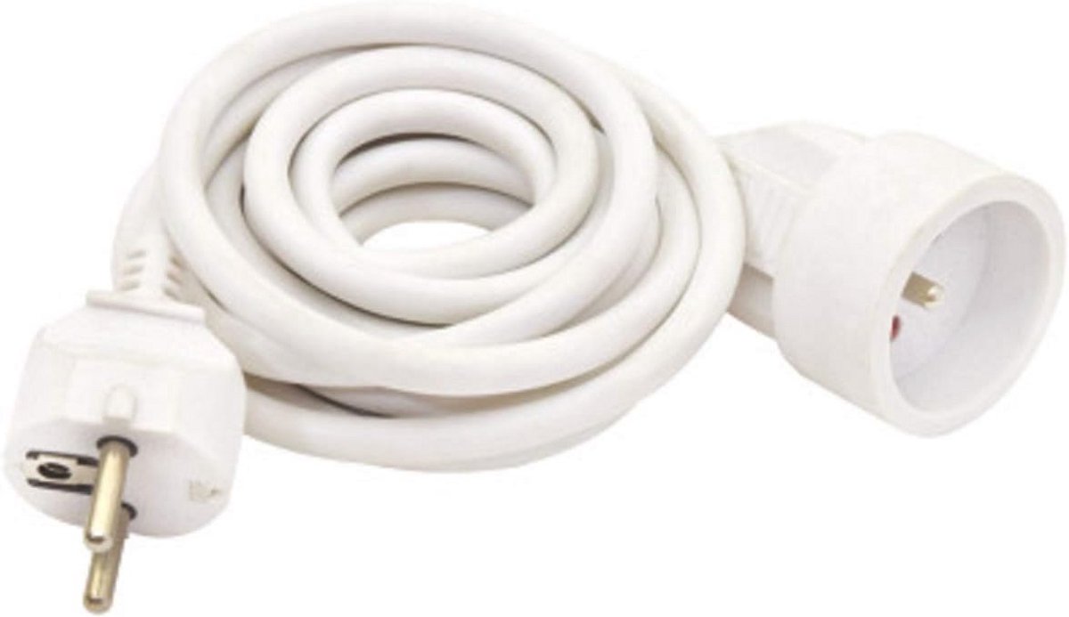 Verlengkabel 3 m 3G1,5 MM2 wit