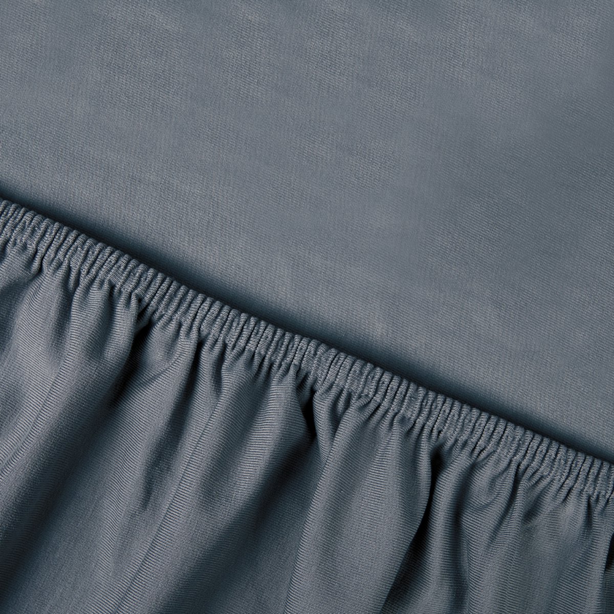 kayori Saiko Splittopper Hoeslaken Premium Jersey - 140-160x200-220cm - Matrasdikte 12 cm - Biologisch Katoen - Denim