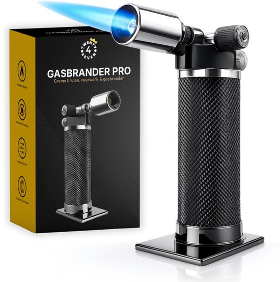 Brûleur à gaz Twenty4seven® Pro - Brûleurs à crème brûlée - Feux d'artifice et camping - Rechargeable au butane