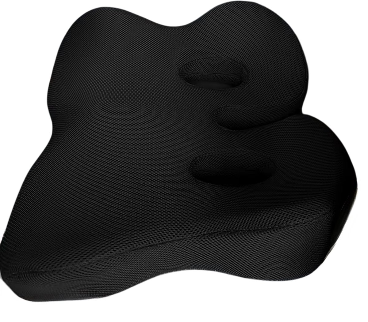 rimmo Memory Foam Autostoelkussen – Ergonomisch Ademend Stoelkussen voor Auto – Zitkussen Ondersteuning Bestuurders – Verlicht Rugpijn, Zitpijn, Aambeien en Ischias – Comfortabel Auto Stoel Pad Zwart