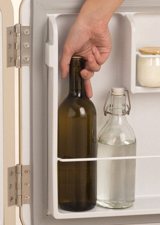 CREATE - Koelkast in retrostijl - Zand - Handvat Marmer - FRIDGE RETRO 48L van create — afbeelding 5