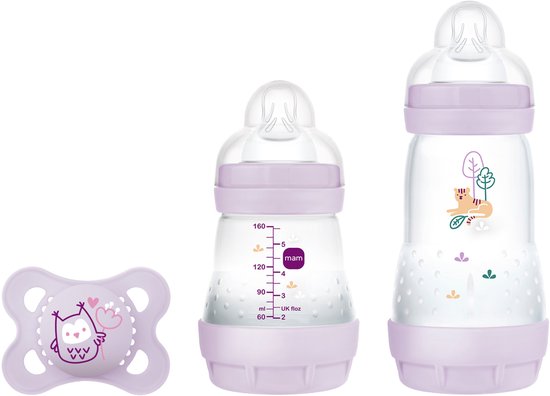 MAM - Easy Start Babyfles Starterset S - Anti-Koliek - BPA-Vrij - 0+ Maanden - Lila
