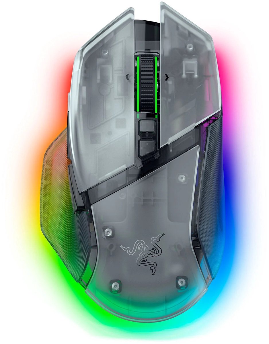 Razer Basilisk V3 Pro 35K - Draadloze Gaming Muis - Ergonomisch - RGB - 35.000 DPI - Phantom Wit