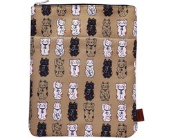 Boekhoes voor paperbacks medium 28 x 21 cm, wasbare stof met rits, perfecte geschenken voor boekenliefhebbers