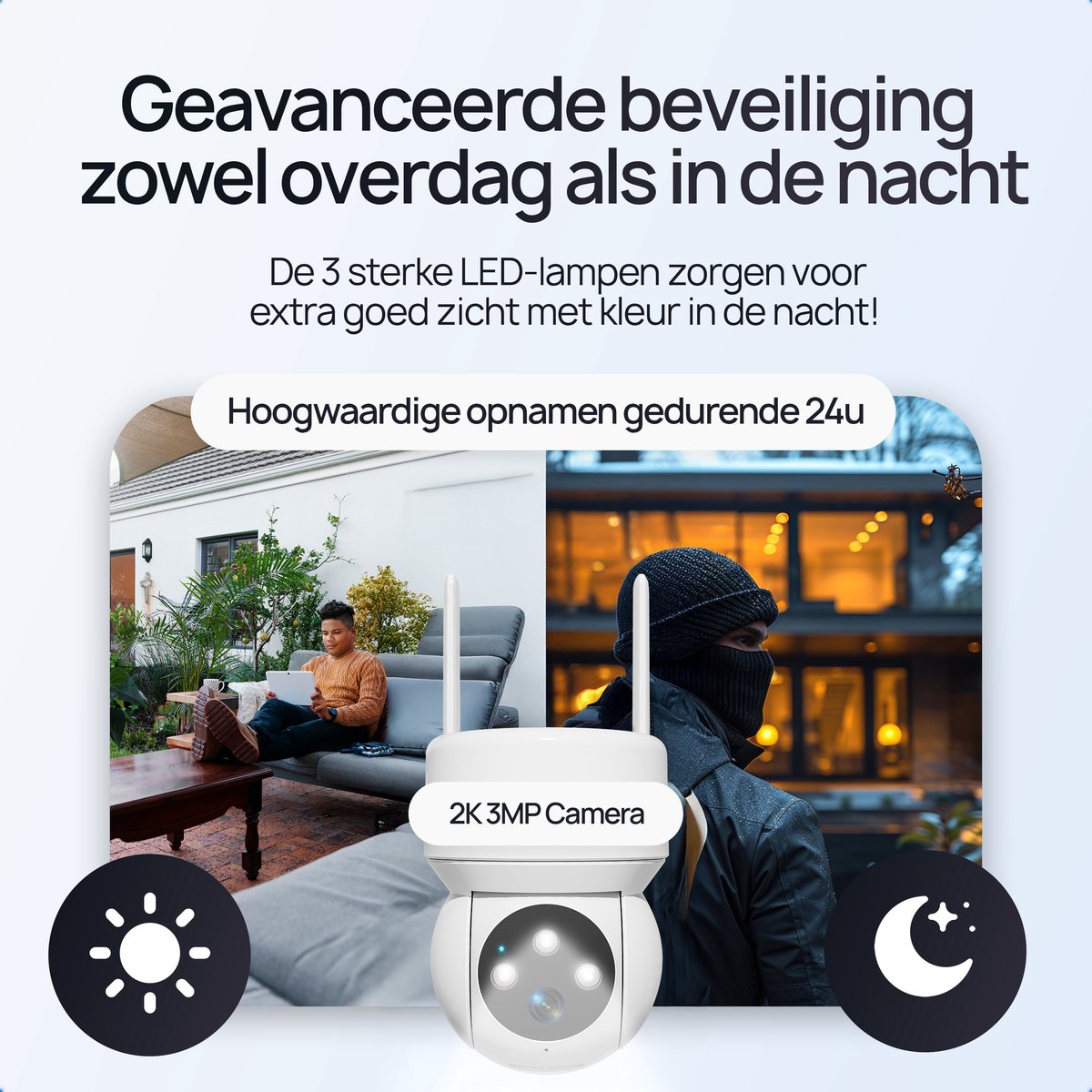 Protectly Bewakingscamera Buiten – 2K HD 3MP met 64GB SD thumbnail 6