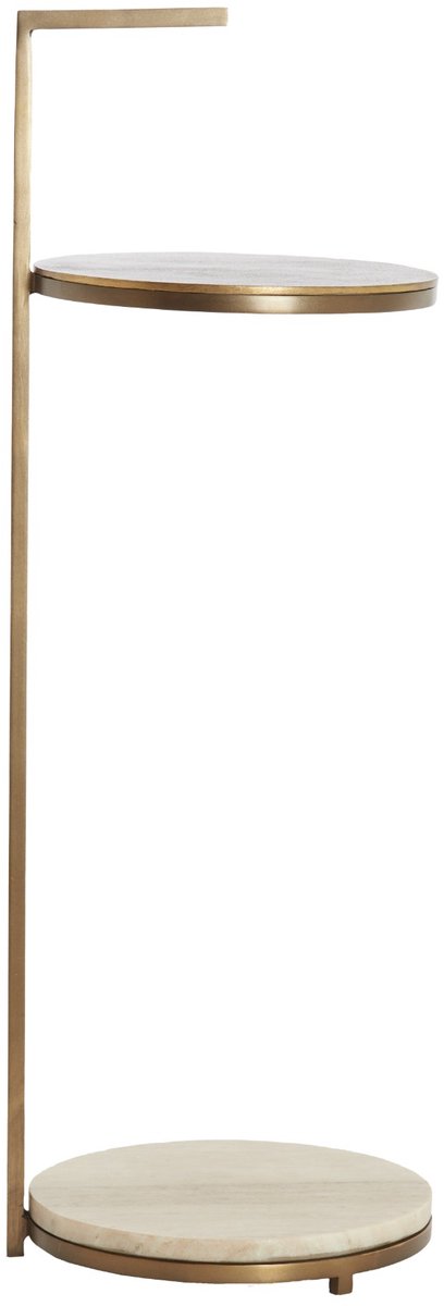Bijzettafel Leda - Bruin - Ø26x76cm -