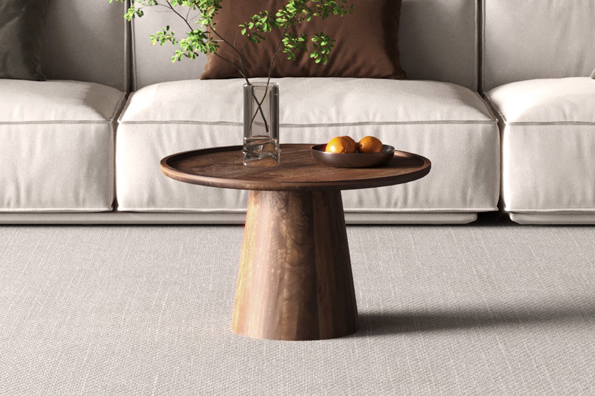 Rousseau Salontafel 'Jules' 65x40 cm Rond Mango Hout Lichtbruin