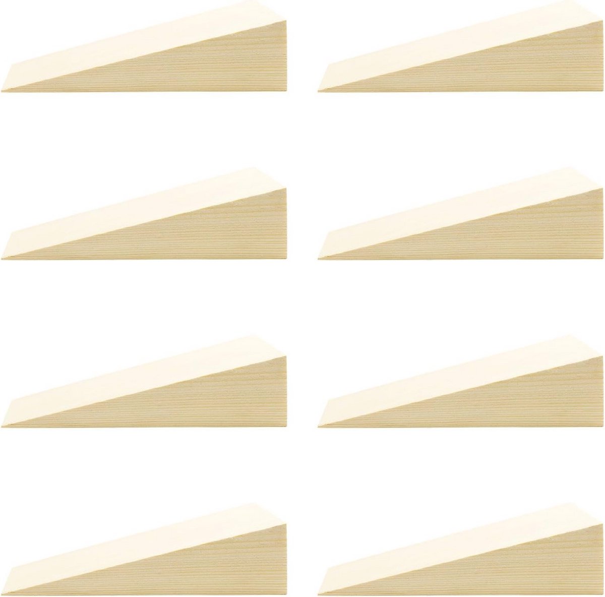 Deurwiggen in Hout - Antislip Deurstopper voor Nivellering - 8 Stuks