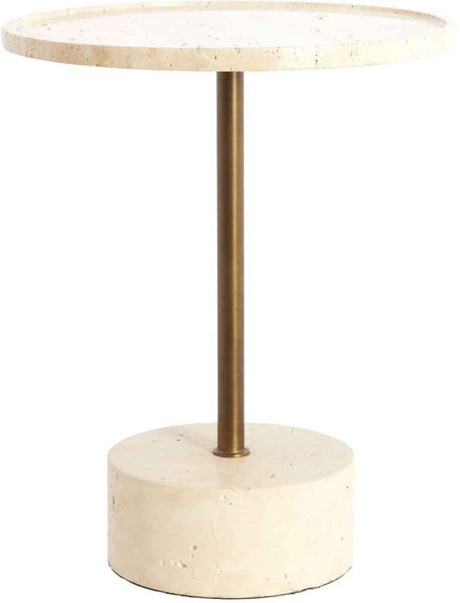 Bijzettafel Civita - Bruin - Ø41x53cm -